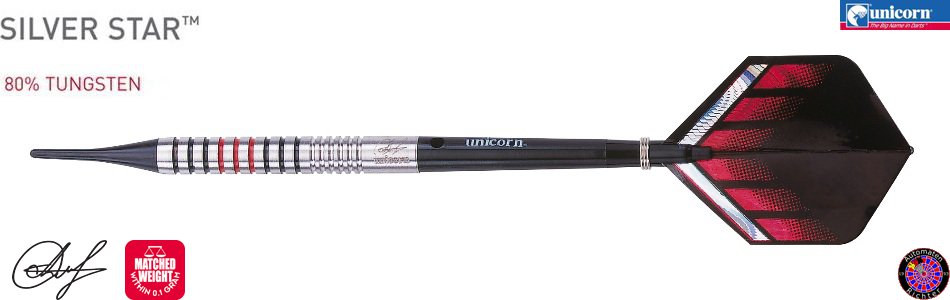 Soft Dartpfeil Set Unicorn - Silver Star Anastasia Dobromyslova